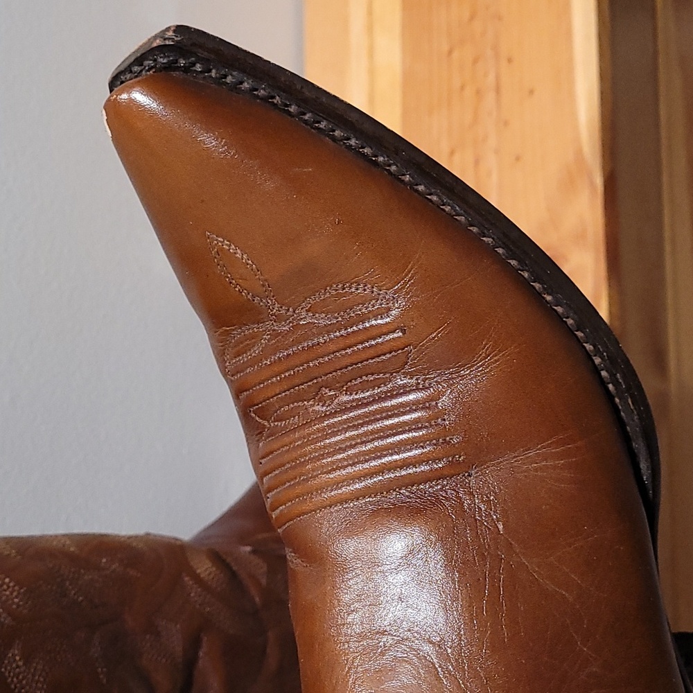Women's Resistol Brown leather cowboy boots size 9 - Picture 2 of 15